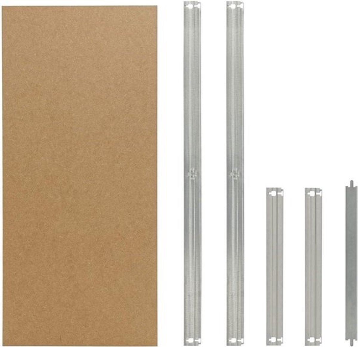 Plankenset - Opbergplanken - Zware lasten opslag - Gegalvaniseerd metaal - 100 x 60 cm - Zilver