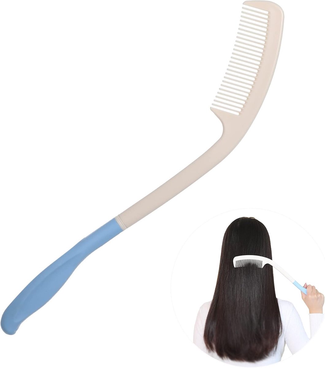 haar met een lang bereik van 38 cm, lange handgreep. Geschikt voor ouderen en mensen met een handicap, ongemakkelijke activiteiten van de bovenste ledematen