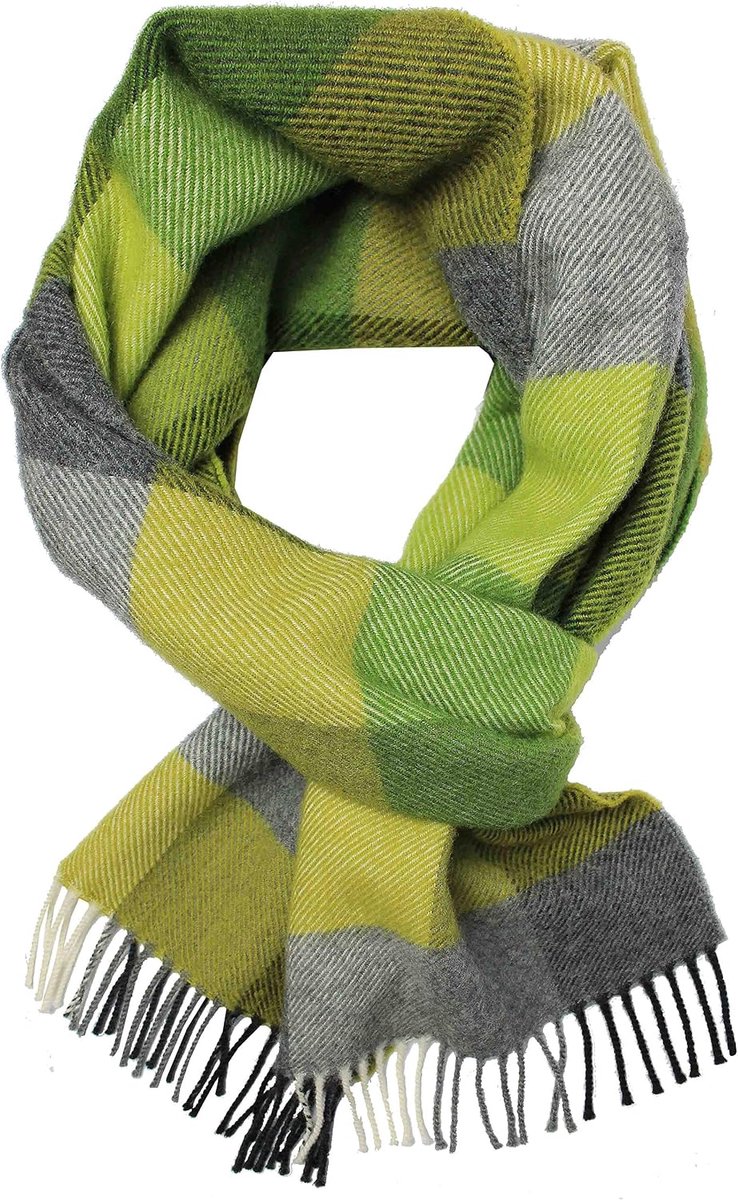 Wollen sjaal, wintersjaal, herensjaal, geruit, modieus, wol, made in Germany