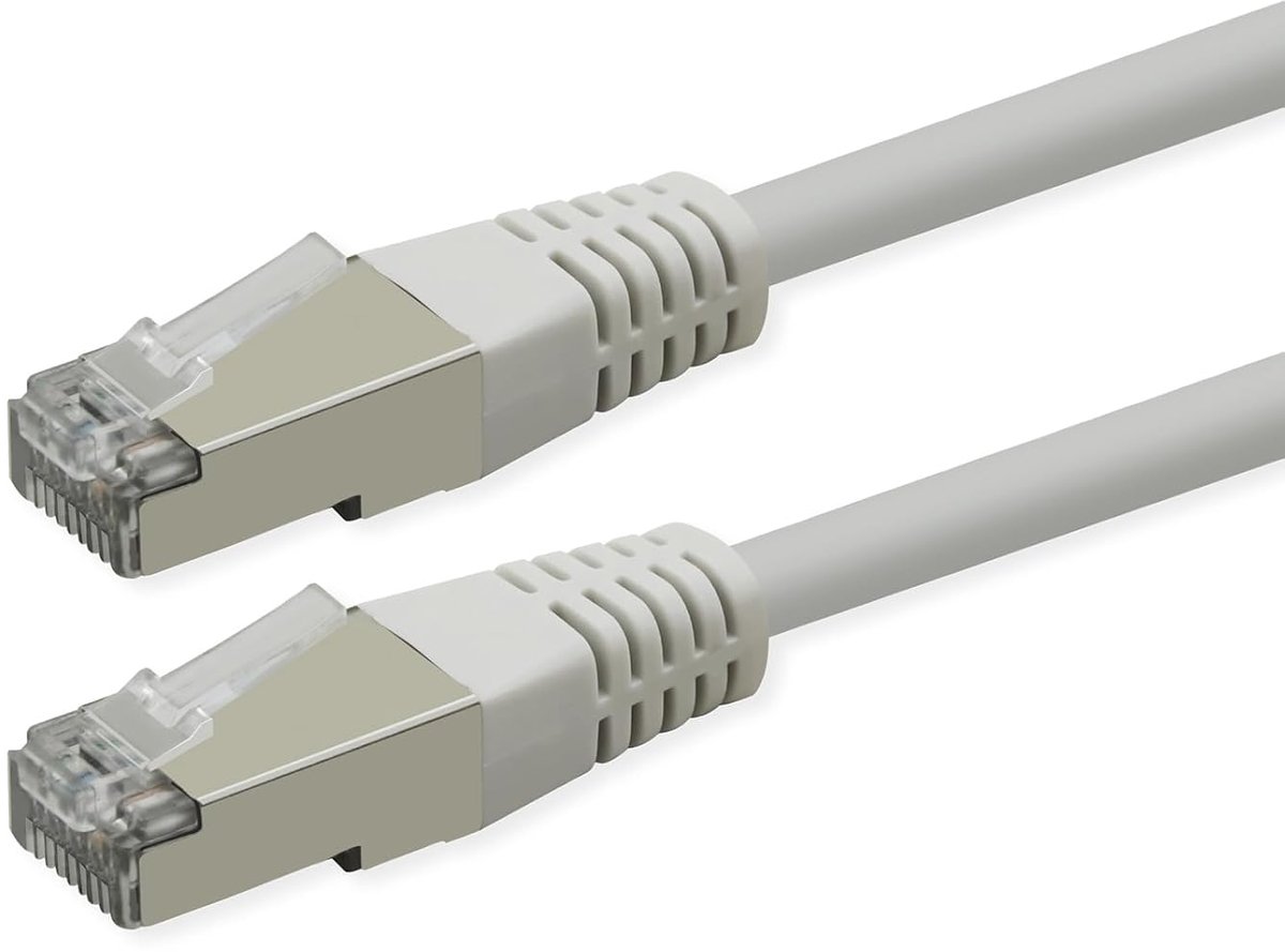 Patchkabel Cat.6 (Class E), PoE, S/FTP (PiMF), wit, 7 m