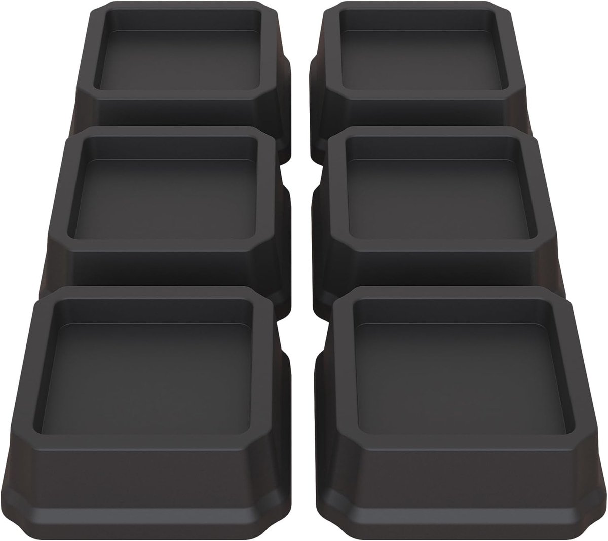 Bedverhogers 2,54 cm duurzame meubelverhogers voor banken, stoelverhogers, bankverhogers, tafelverhogers, set van 6 stuks, zwart