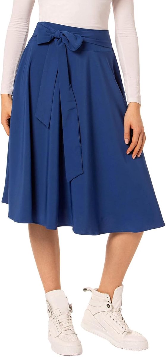 vintage rok: lichte elegante damesrok met strik om zelf te binden