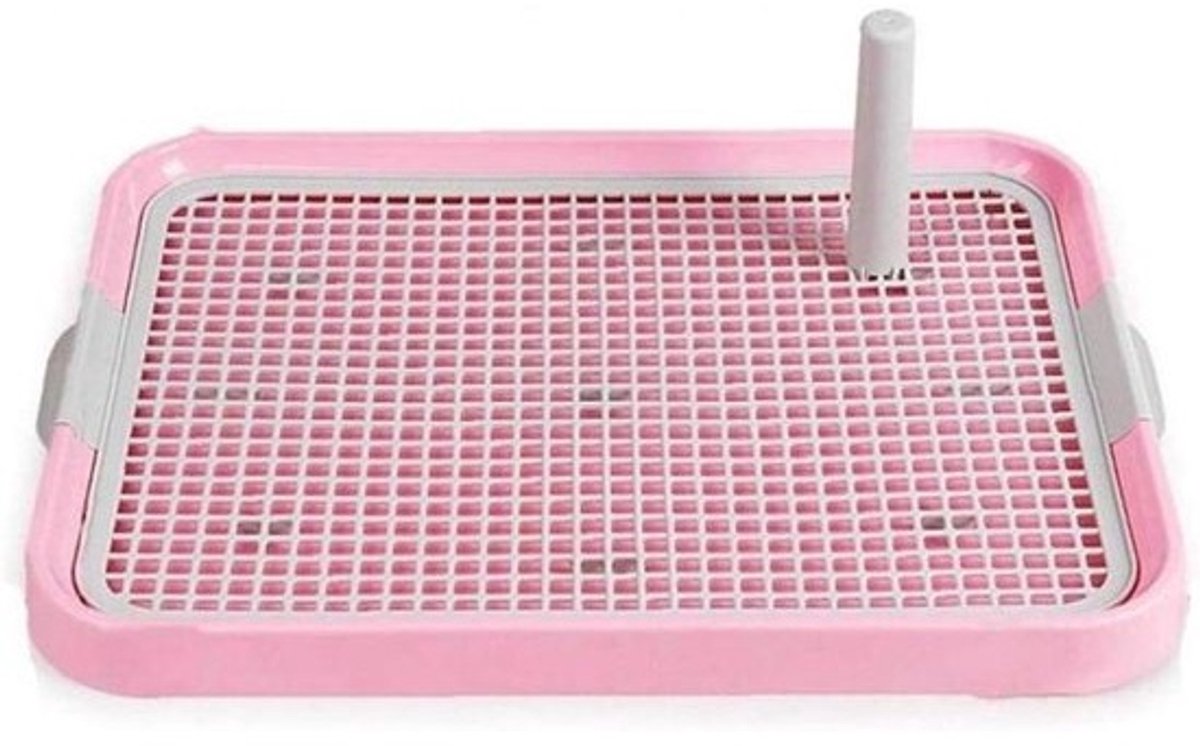 Honden Toilet - Plasbak Puppy - Zindelijkheidstraining Hond - Open Ventilatie - 49x37 cm - Roze
