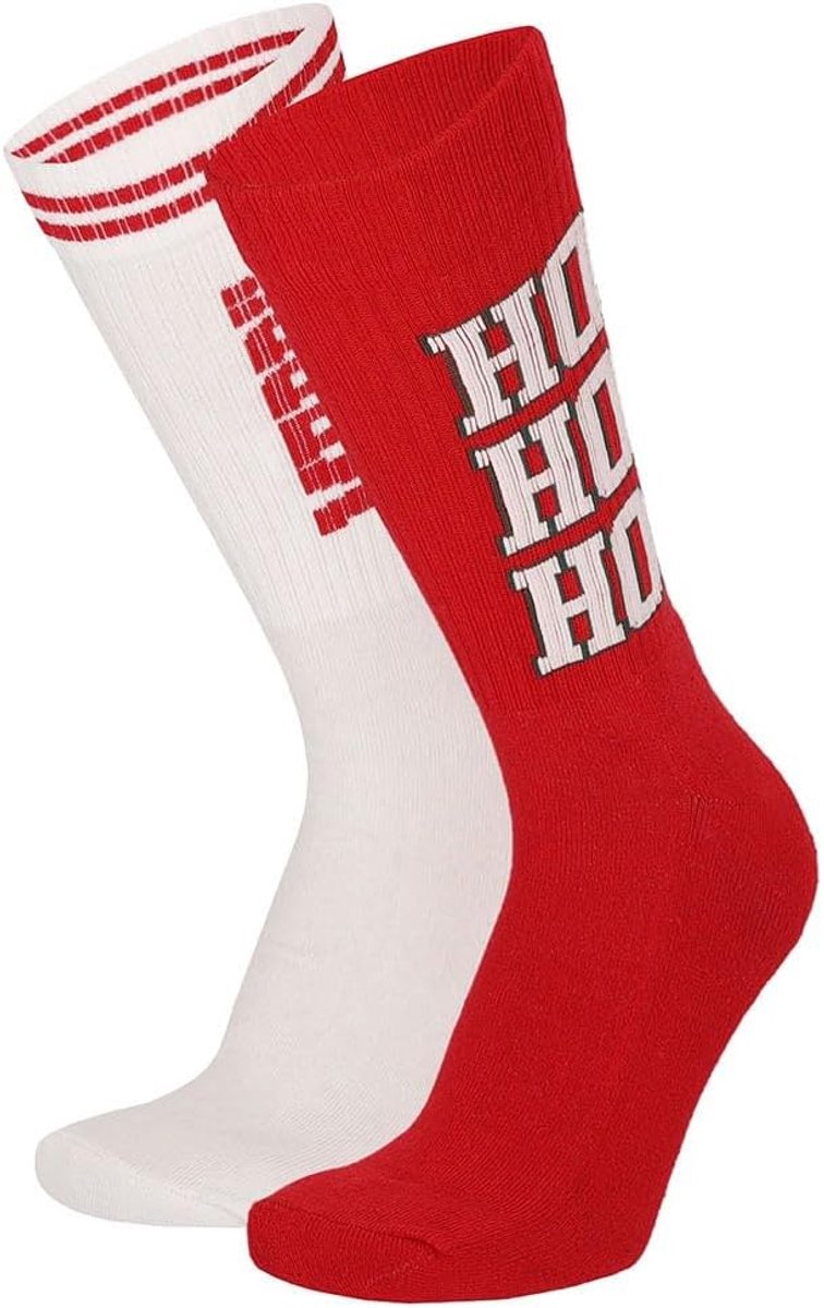 Sokken Unisex (Sport) - Maat 36 t/m 46 - Badstof voetbed - Unieke Kerstprint - Hoogwaardige kwaliteit - Kerstsokken mannen - Sokken Kerst - Kerstsokken vrouwen