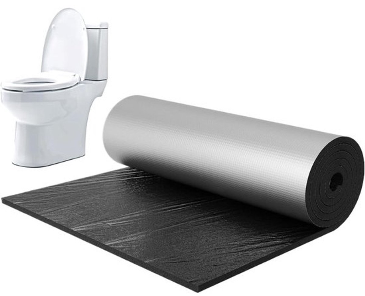 Toilet Isolatie - Waterdichte Bescherming - Vocht Bestrijden - Zelfklevend - 100x40 Cm - Aluminiumkleurig