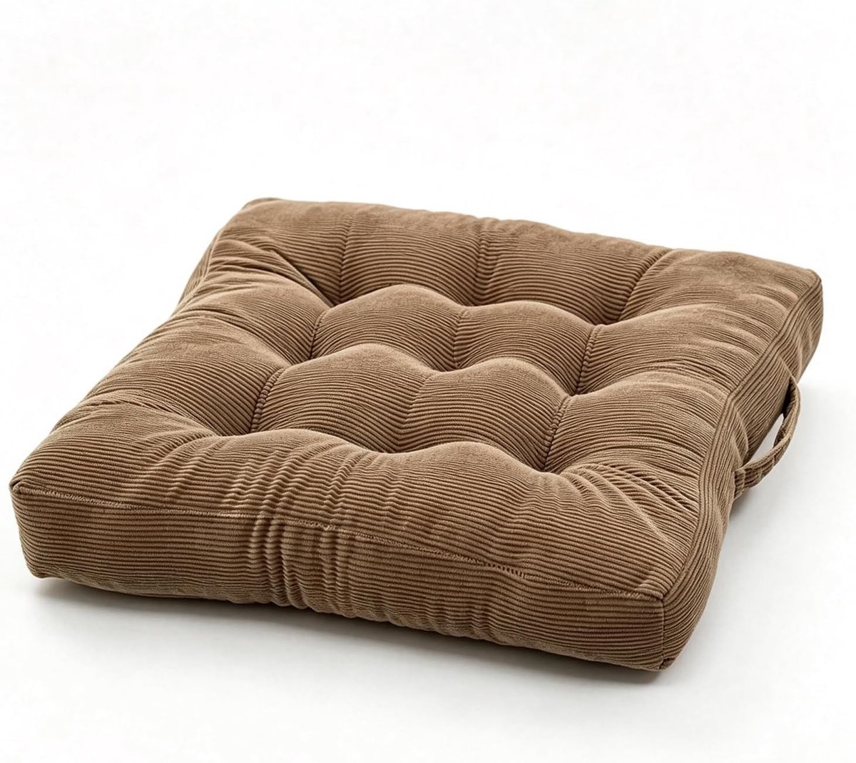 Zitkussen 40 x 40 cm, Buiten Zitkussen voor Tuinstoelen, Draagbaar Vloerkussen voor Camping en Eetkamerstoelen, Comfortabel en Duurzaam (Bruin)