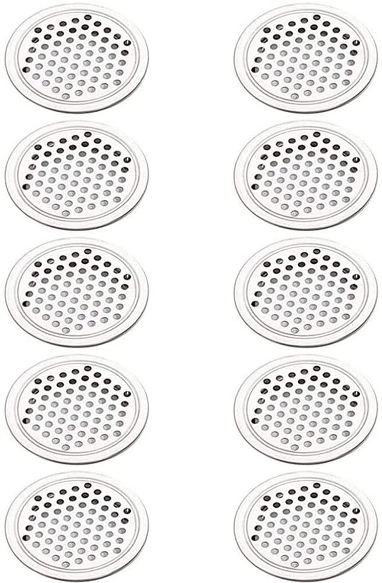Dailygoods- Ventilatierooster Rond - 10 Stuks - Roestvrij Staal - Ventilatiegat - Afsluitbaar - Geschikt voor Camper/Badkamer/Kasten - Ventilatieopeni