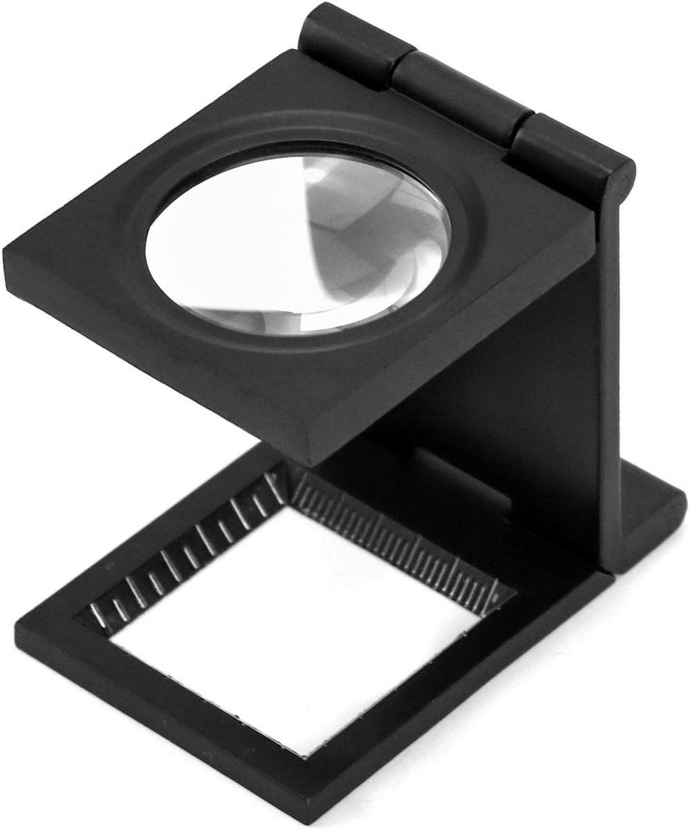 Dailygoods- Vouwloep 10X - Draagbaar - Opvouwbaar - Metalen Draadteller - Lichtgewicht - Hoogwaardige Zinklegering - Vergrootglas
