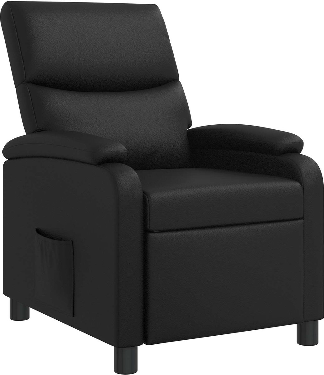 vidaXL Recliner - Zwart - Kunstleer