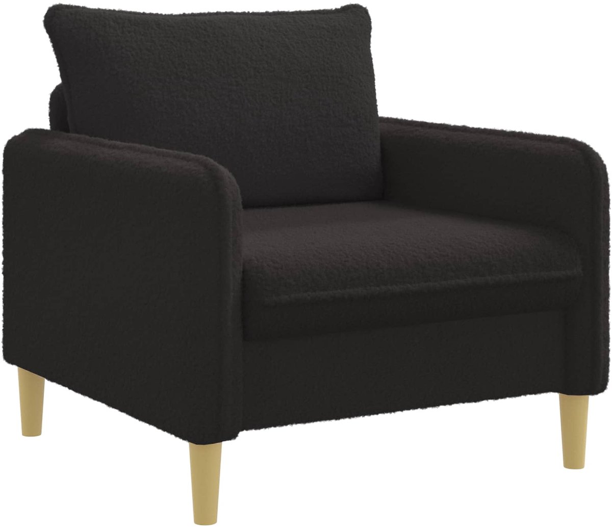 vidaXL XL - fauteuil - Zwart - Bouclé