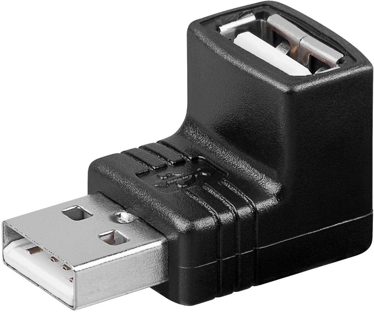 Goobay USB-A-adapter 90°, 2,5 W, 0,5 A, 480 Mbit/s, USB 2.0, Bulk