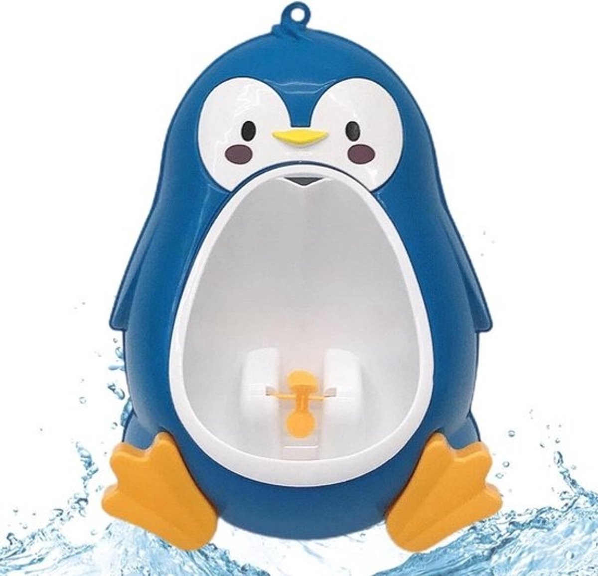 Peuter Urinoir - Kinder Plaspotje - Zindelijkheidstraining - Pinguïn Vorm - 37.7 x 33.1 x 14.6 cm - Blauw