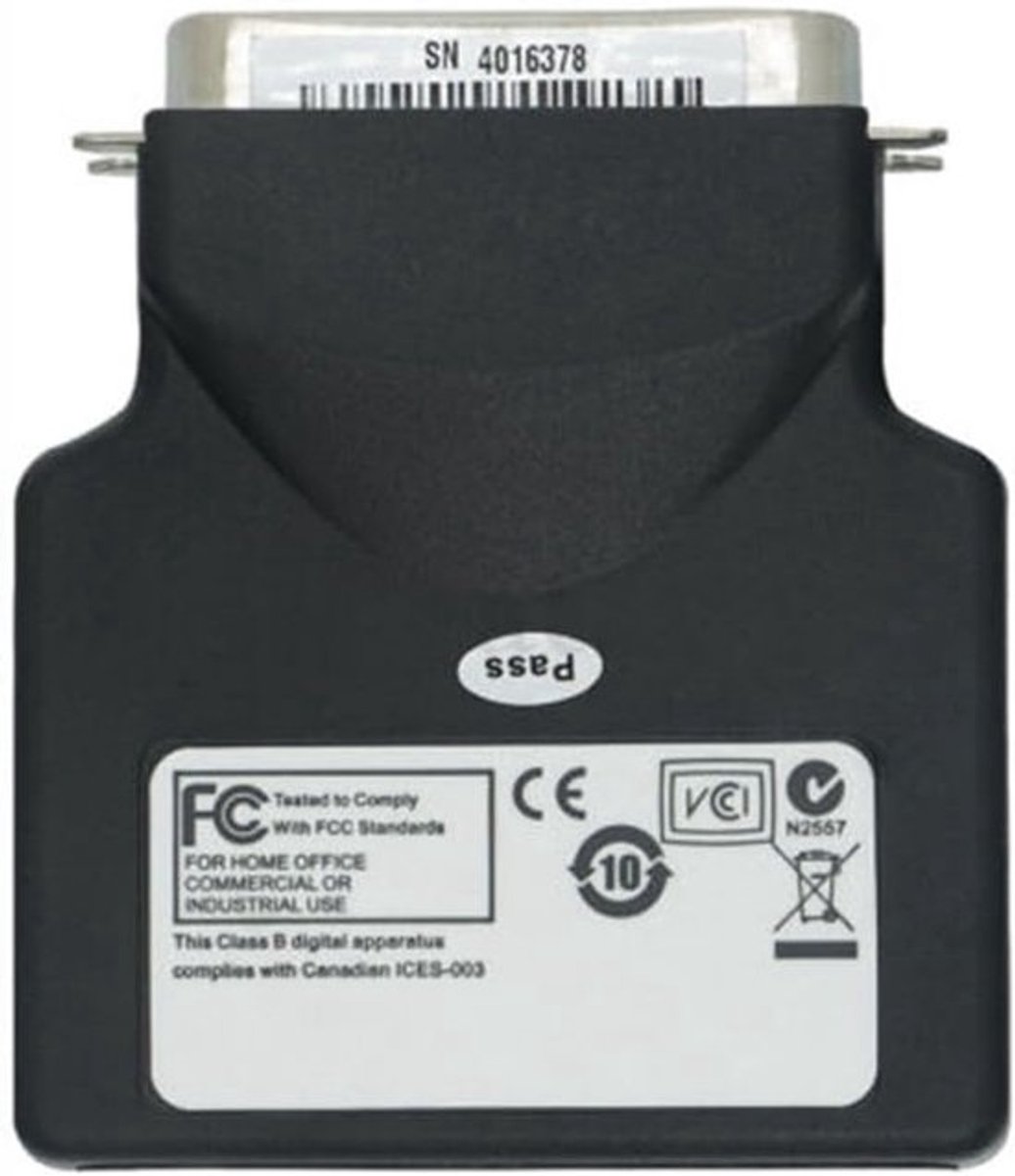Netwerk Print Server - Parallelle Ethernet Adapter - Printer Delen - Verbetert Netwerkconnectiviteit - 15 x 12 x 2 cm