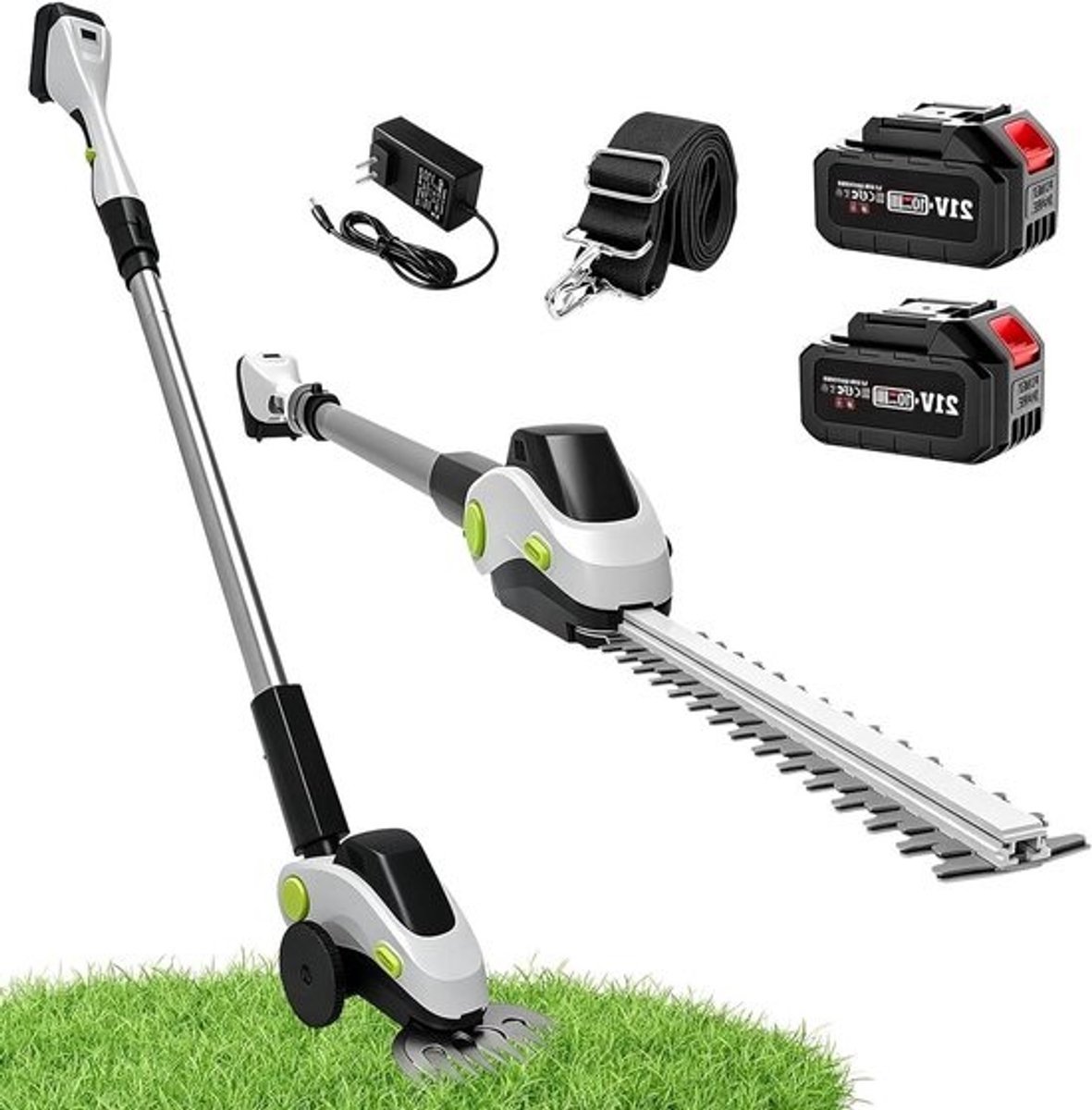 Accu Snoei & Heggenschaar - Tweedelige Tuinlier - Takken Snoeien - Bereik tot 4 Meter - 2x 3.0 Ah Accu