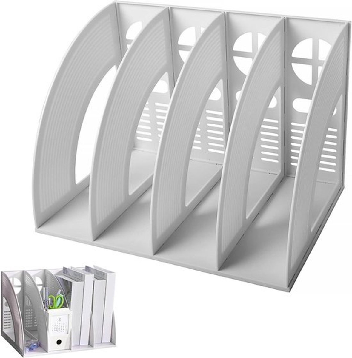 Bureau map - Dossierhouder Sorteerbak - Documenten Sorteren - Open Vakken - 335 x 236 x 236 cm - Grijs