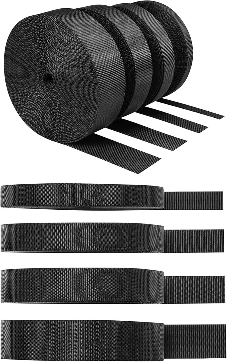 Dailygoods- Nylon Gordel 10 Meter - Zware Nylon - Antislip - Voor Doe-Het-Zelvers - Rugzak - Weerbestendig - Diverse Breedtes 10/15/20/25 mm - Gurtban