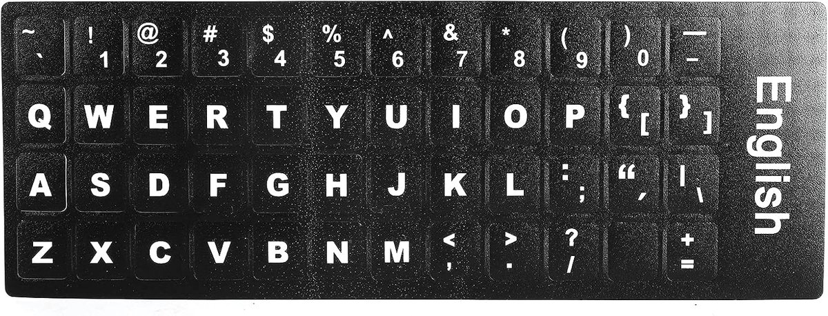 Dailygoods- Toetsenbord Stickers - Geschikt voor 10-17 inch Laptop/PC - Waterdicht - PVC - 3 Stuks - Duurzaam en Antislip - Toetsenbordlabels
