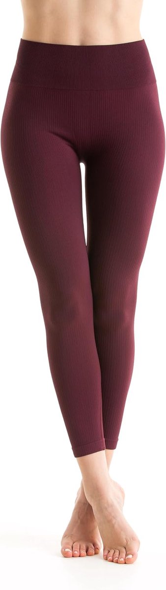 Sportlegging voor dames, hoge taille, geribbeld, voor sportschool, yoga, fitness, vuilafstotend, geurremmend, ademend, licht, antistatisch.