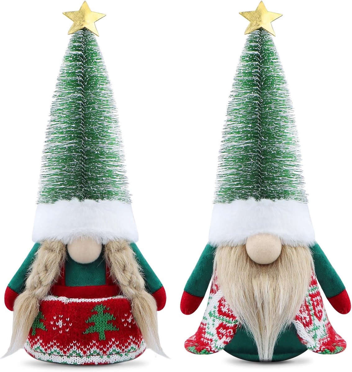 Gnome de Noël Set van 2 Deco Kerst Gnome Pluche Elf Kerstdecoratie voor Thuis Keuken