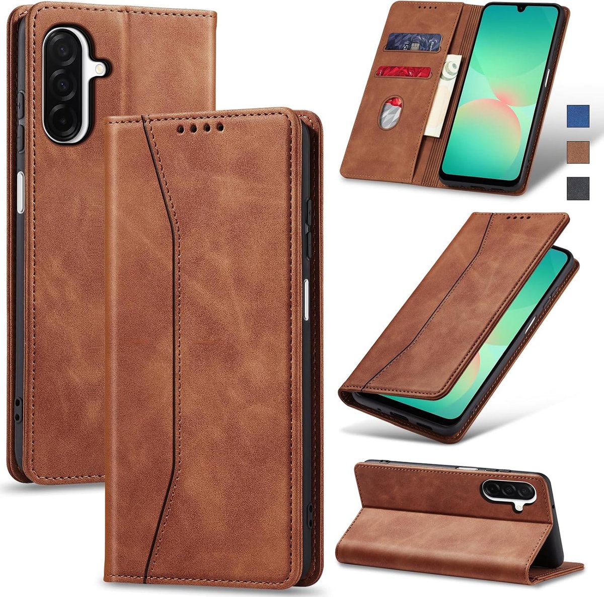 Hoesje voor Samsung Galaxy A26,Bruin