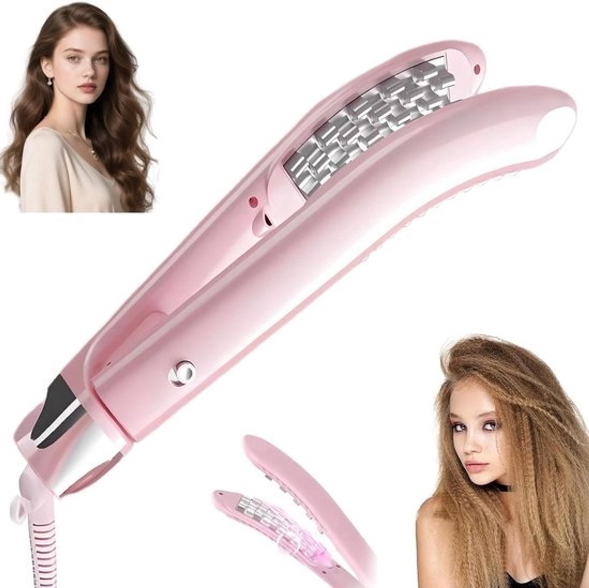 Draadloze Stijlborstel - Mini Styler - Haar Stijlen - Negatieve Ionentechnologie - 20 cm - Zwart