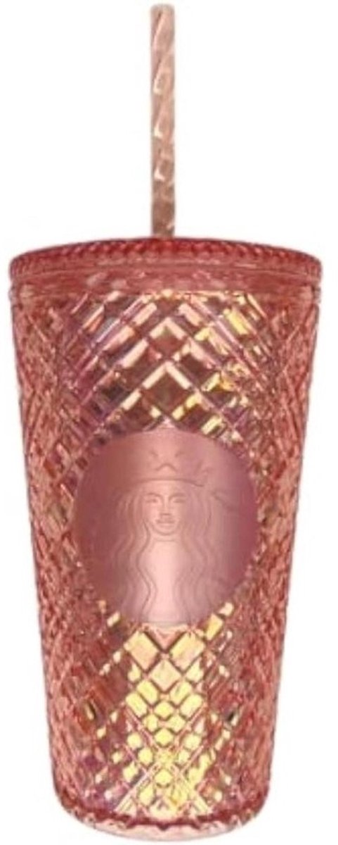 Drinkbeker - Reisbeker Tumbler - Koffie Meenemen - Vakantie Collectie - 16 Ounces - Roségoud