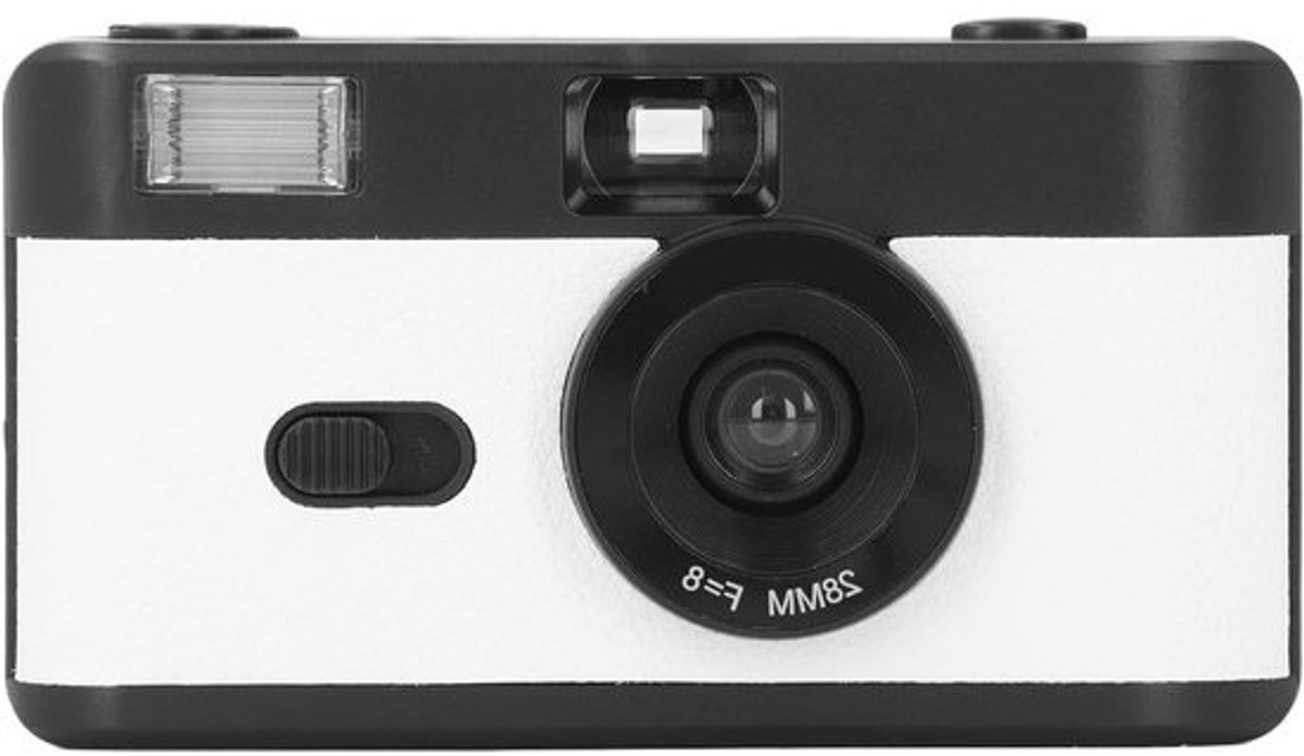 35mm Filmcamera - Herbruikbare Camera - Creatief Fotograferen - Met Ingebouwde Flitser - 28mm f/8 Lens - Zwart en Wit