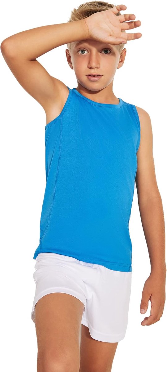 functioneel shirt voor kinderen – sportshirt zonder mouwen, armuitsnijding, comfortabel en zacht