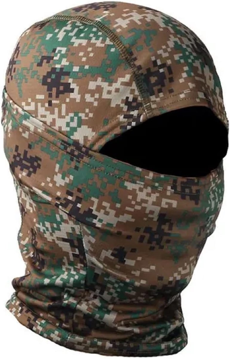 Bivakmuts militaire camouflage – tactisch – balaclava – capuchon – winddicht – snowboard – motorfiets – wintersport – masker – veelzijdig inzetbaar – ademend – nekwarmer