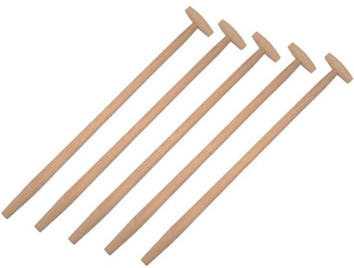 Spadesteel Grafvork - Houten T-greep - Tuinwerkzaamheden Uitvoeren - Universeel Geschikt - 90 cm Lengte - Houtkleur