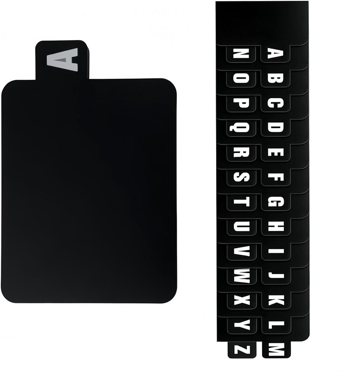 26 stuks alfabetisch PP-materiaal, zwart, DIN A4, 3 gaten (dubbele letters)