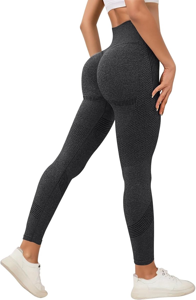 Leggings voor dames, hoge taille, sportlegging, ondoorzichtig, lange billen, push-up, naadloze sportbroek, buikweg, yogabroek voor sport, fitness, gym, workout
