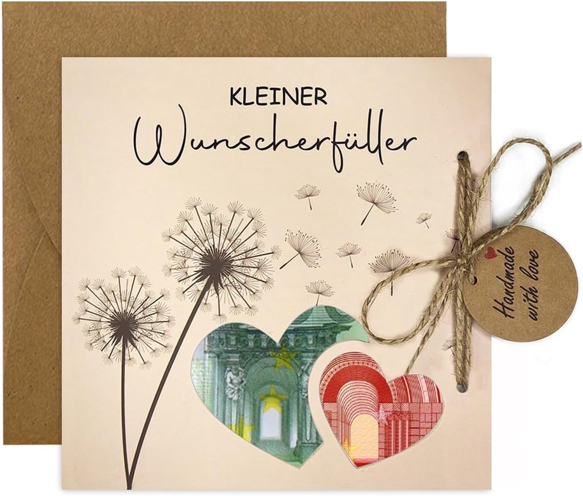 Geldgeschenkverpakking met enveloppen, creatief geldcadeau, verpakking als geluksbrenger, wenskaart, gepersonaliseerde grappige cadeaus voor verjaardag, reizen, vakantie, bruiloft
