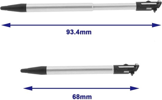 Store 4 stks Metalen Uitschuifbare Stylus Pen voor Nintendo NIEUWE 2DS XL Gaming — afbeelding 4