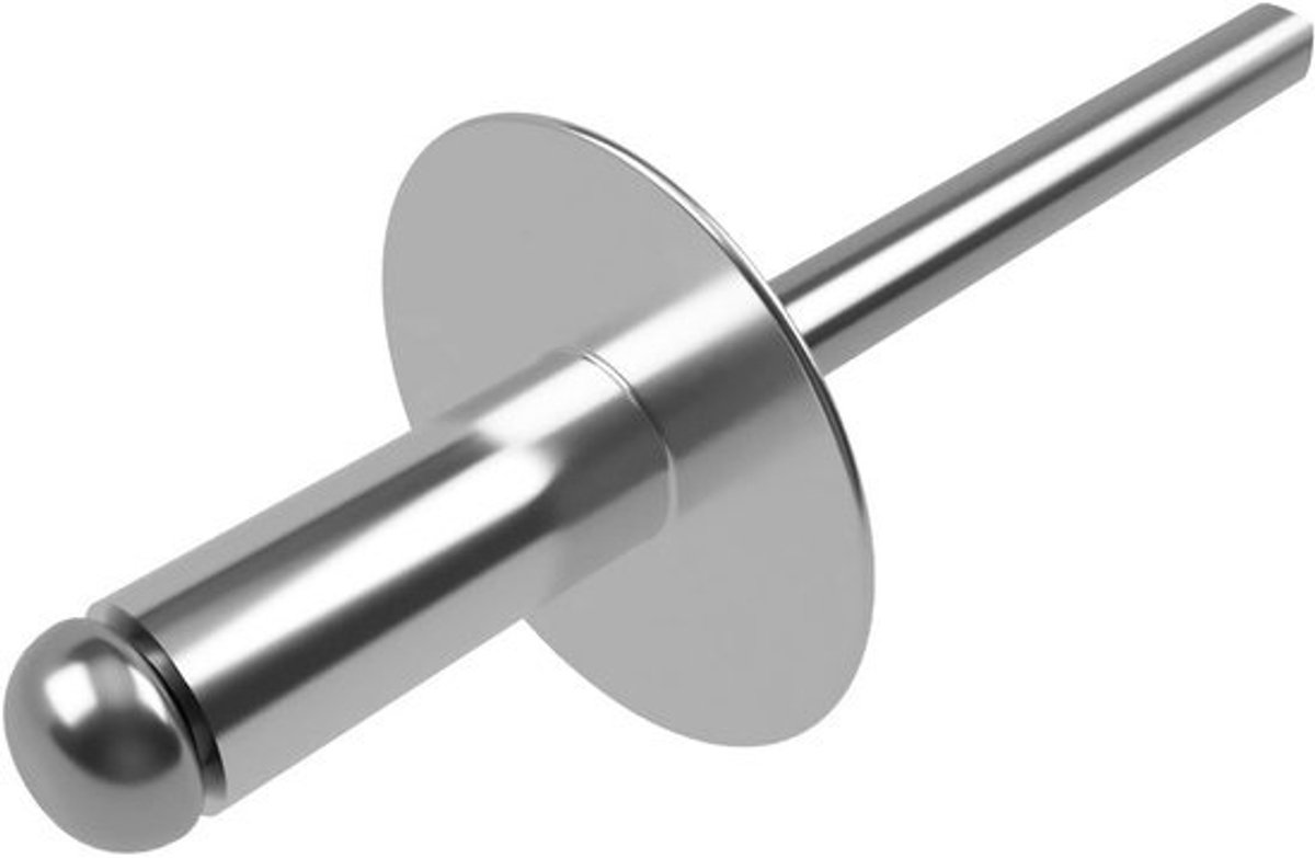 Grote Kop Blindklinknagels 4.8mm x 25mm - Zware Aluminium en Stalen Popnagels voor Metaalbevestiging