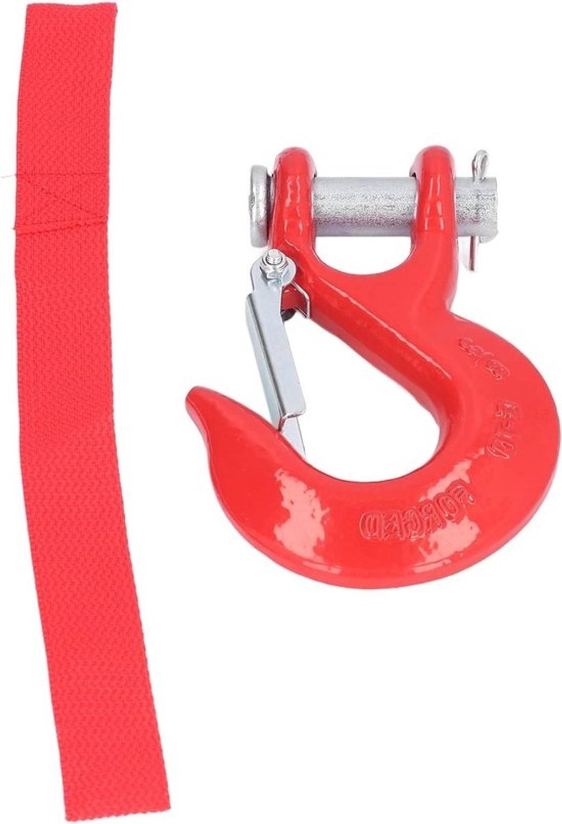 Gaffel Slip Haak - Veiligheidshaak Staal - Lading Zekeren - 18000lbs Capaciteit - 3/8 Inch - Rood