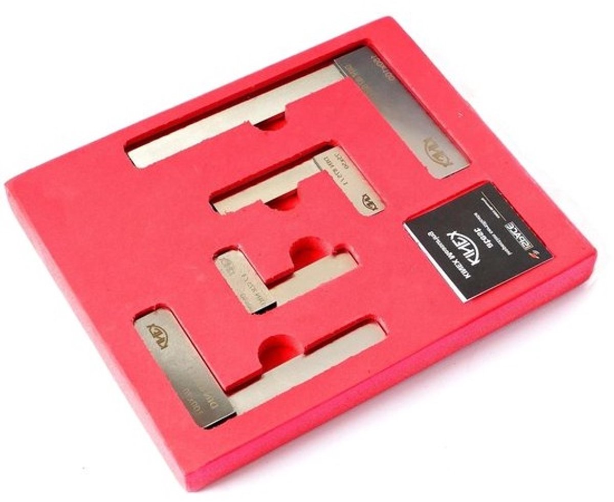Vierkante Liniaalset - Meetinstrumenten Set - Nauwkeurig Meten - DIN 875 Klasse 1 - Tot 150mm - Grijs