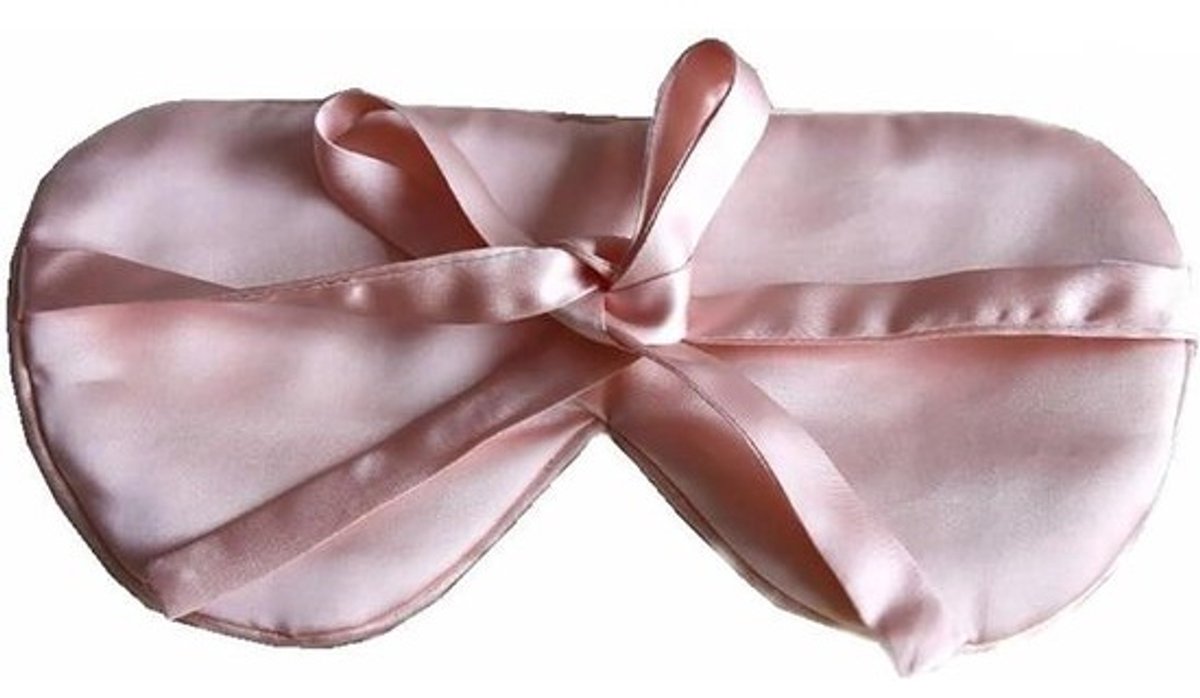 Zijden Slaapmasker - Verstelbaar Blinddoek - Diepe Ontspanning - 100% Mulberry Zijde - 23x14 cm - Zwart