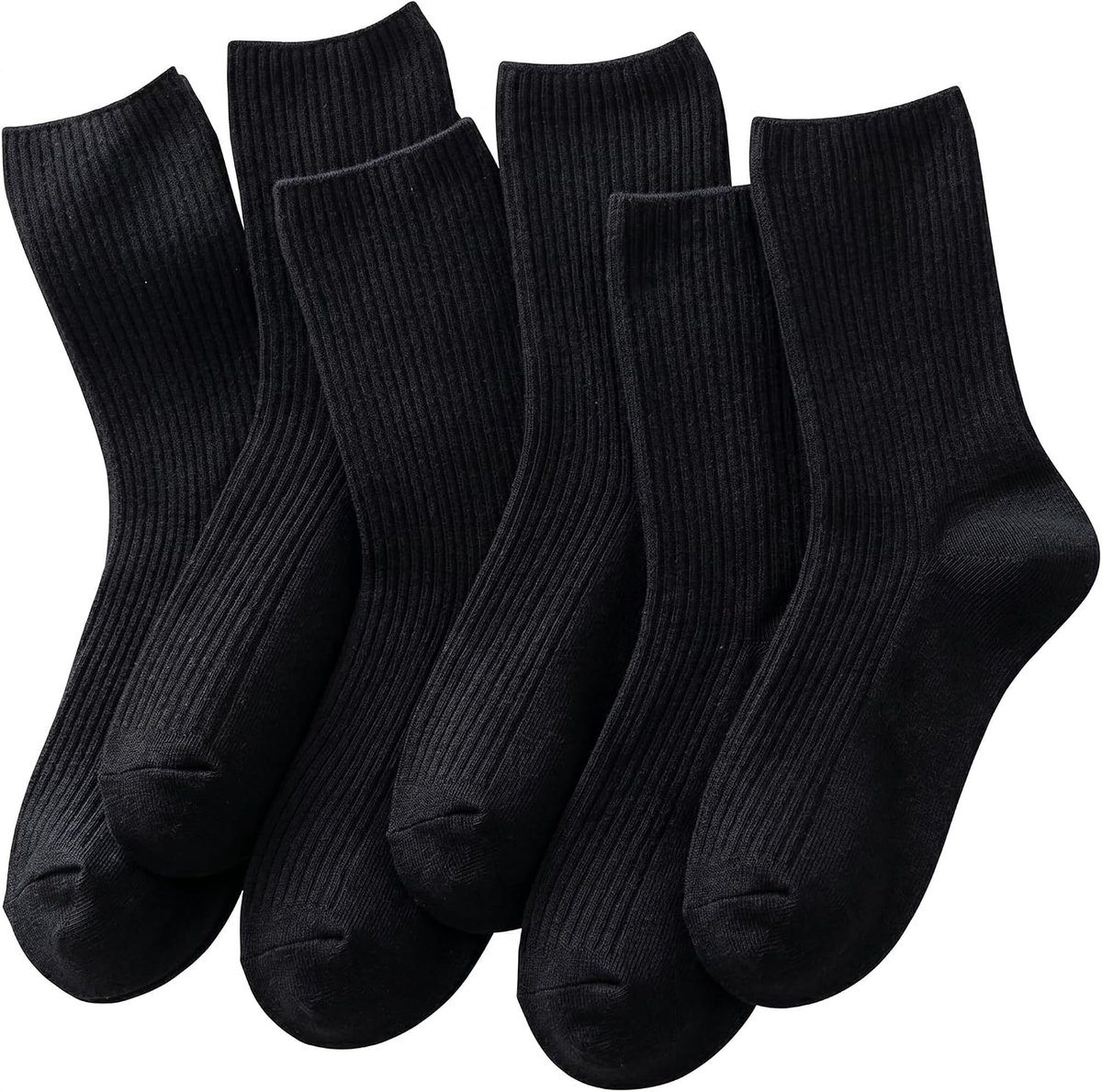 Sokken Dames 6 Paar Premium Katoenen Sokken voor Herfst-Winter - Esthetische Sportsokken voor Vrijetijdskleding - Cadeau voor Vrouwen Maat 35-42