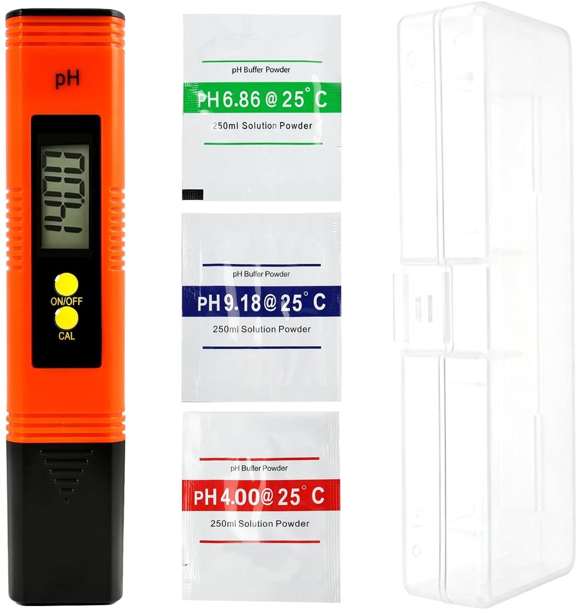 Lcd meter, draagbaar, pH-tester, hoge precisie, 0-14 Ph, fijne resolutie van 0,01, automatische kalibratie, ideaal voor aquaria, zwembaden, drinkwater, spa's, perfect voor thuisgebruik