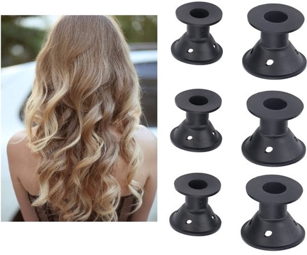 Dailygoods- Haarrollers 20st - Warmtevrije Flexibele Krulspelden - Paddestoelvorm - Geschikt voor Dames - Voor Golvende en Losse Krullen - Eenvoudig in Gebruik