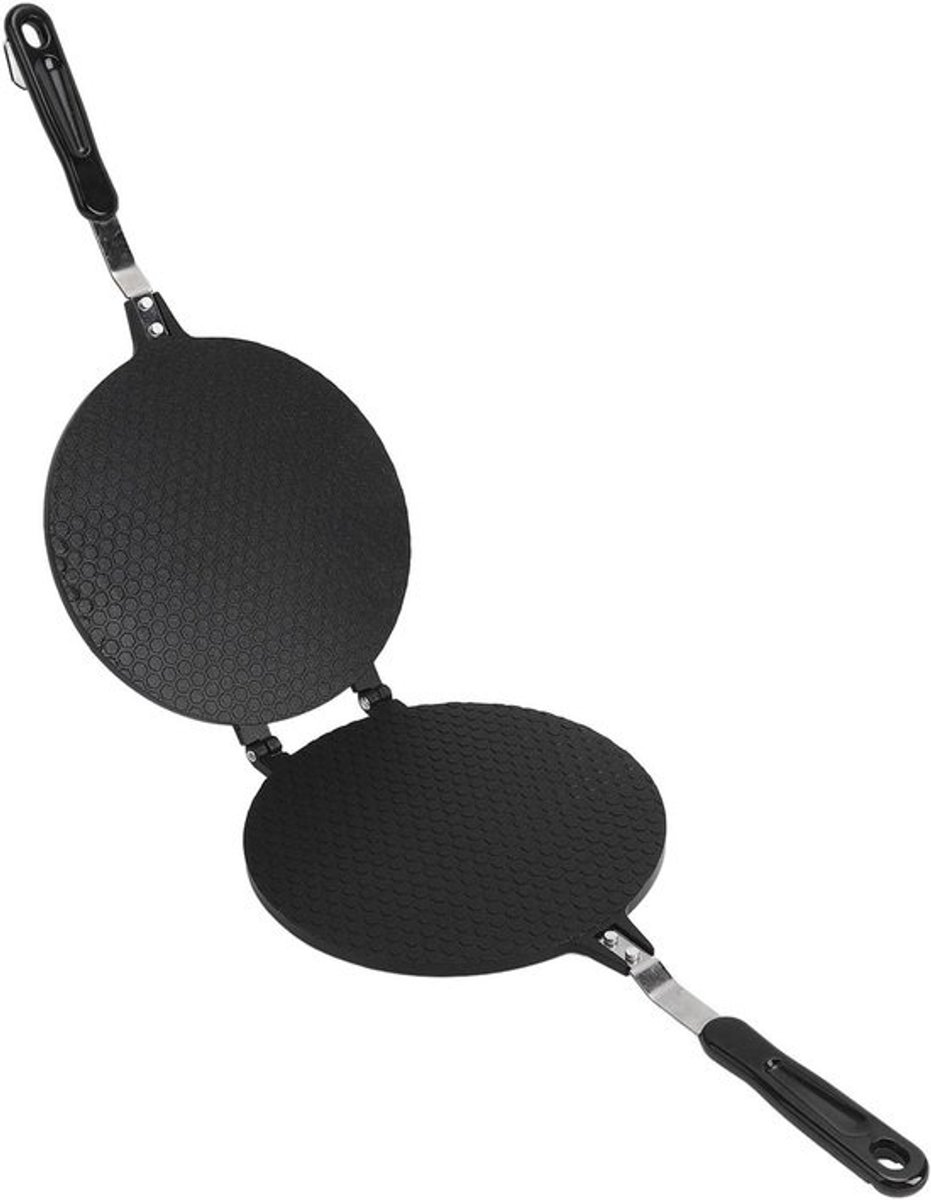 IJshoorntjesmaker - Wafelkom maker - Desserts Maken - Antiaanbaklaag - 45 x 24 x 4 cm - Zilver