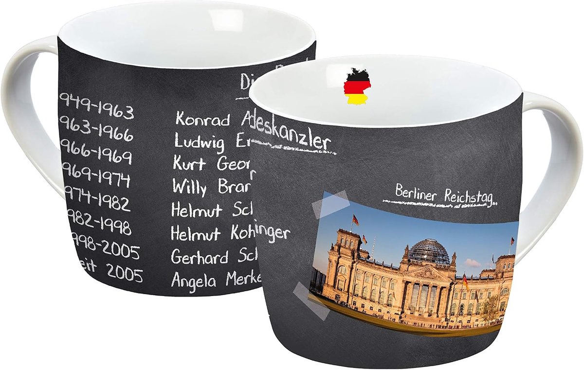 infinite by GEDA LABELS 13570 Bundeskanzler beker, porseleinen kop, koffiekop, porselein, 300 milliliter