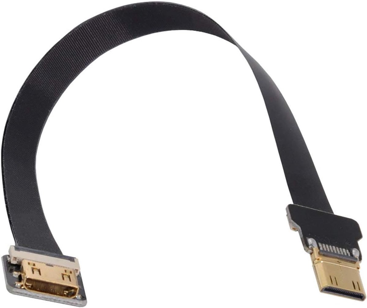 CYFPV Mini HDMI-stekker naar Mini HDMI socket verlenging FPC platte kabel 1080P voor FPV HDTV multicopter luchtopnames (0,8 m)