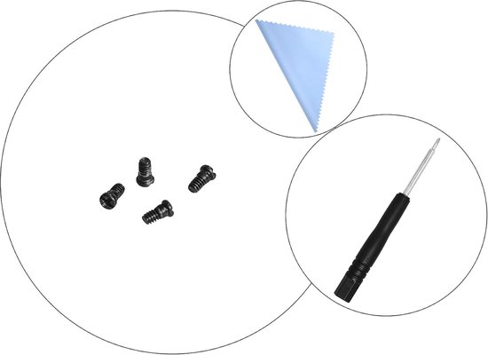 zwarte schroeven voor Ray-Ban Aviator RB3025 3025 Zonnebril Reparatieset (Set van 4), Bonus Schroevendraaier (zwart) — afbeelding 3