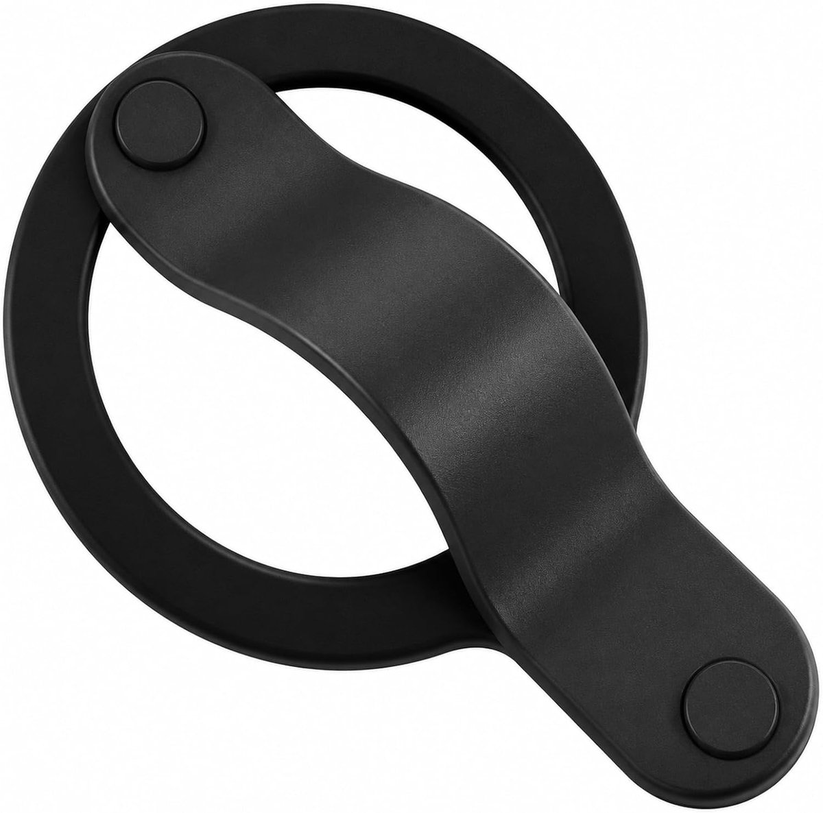 telefoonring, afneembare magnetische telefoonring voor telefoongreep, comfortabele en praktische houder, ergonomische handgreep voor selfies, video's en bediening met één hand, zwart
