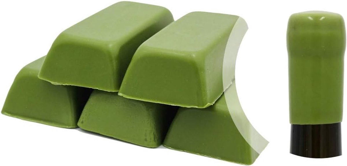 verpakking schellak groen 500 g of zachte zegelwas voor het verzegelen van wijnflessen, bier, jenever en likeuren (groen-02)