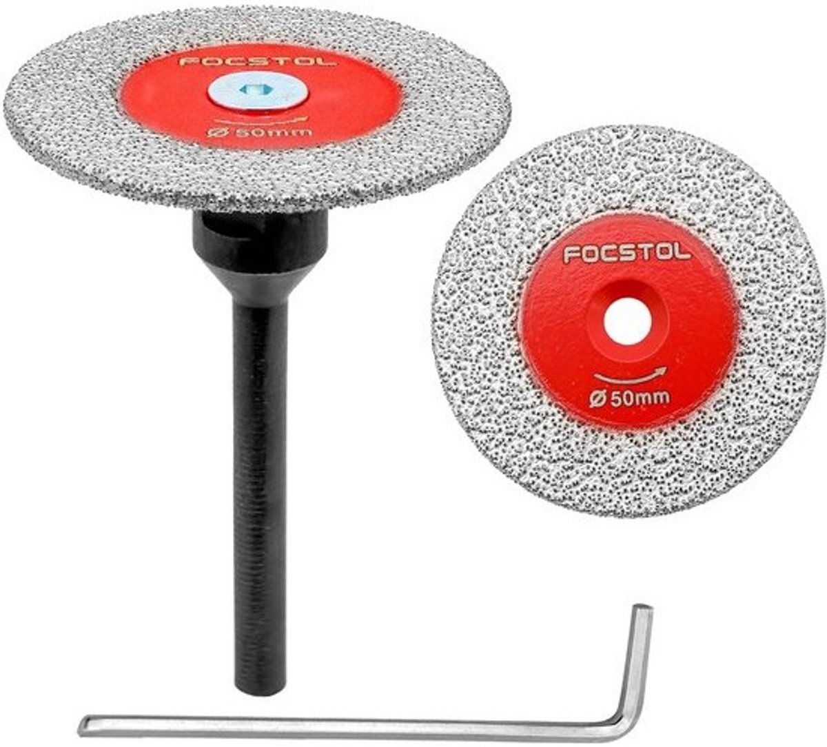 Set van 2 Mini Diamantschijven voor Tegels en Steen - 50mm met 6mm Schacht