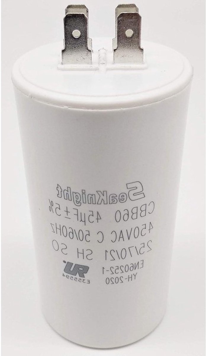 Startcondensator Motor - Werkcondensator - Motor Opstarten - 450V AC Capaciteit - 45 µF - Zwart