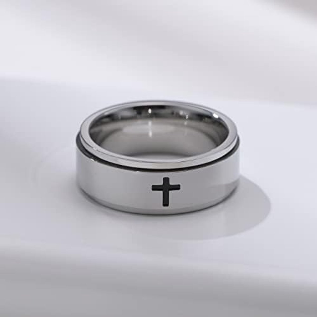 roestvrij staal, trouwring, zegelring, heren, zilver, cadeau-idee voor verjaardag, bruiloft, feest, Kerstmis, 9, Metaal, Niet van toepassing